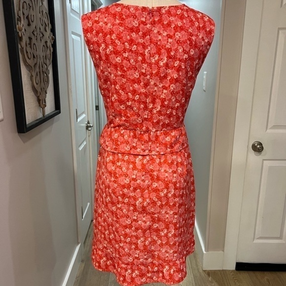 Nightwalker Peplum Floral Mini Dress with Plunging V Neckline - Picture 3 of 15